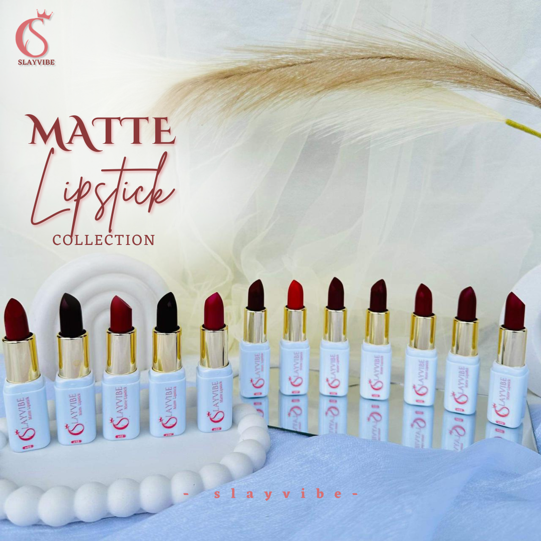 Slayvibe Matte Lipstick | Long-Lasting Smudge Proof Matte Shades