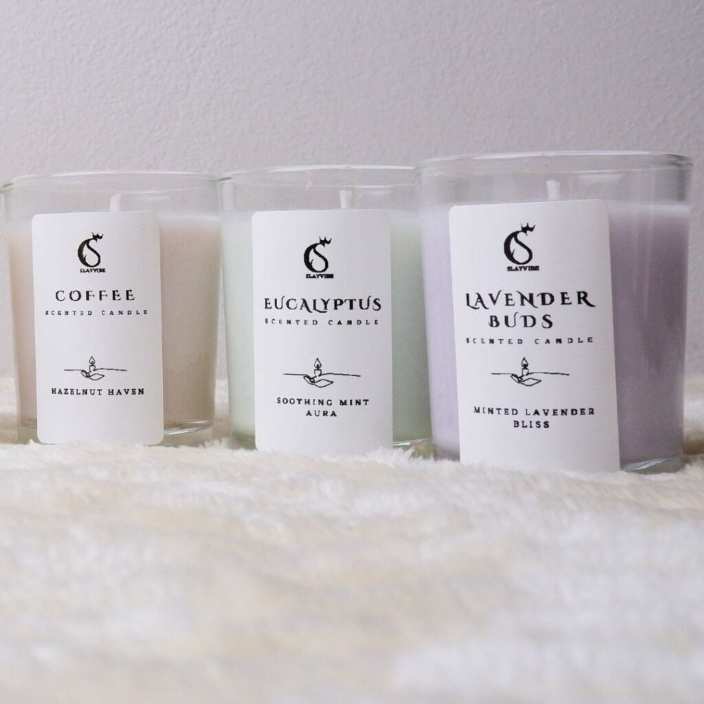 mini candles lavender eucalyptus and coffee