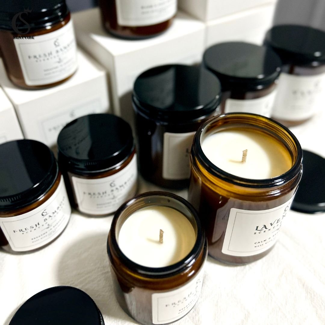 Scented Candles 200ml – Pure Soy Wax Natural Aromatherapy, Long-Lasting, Handmade, Relaxing Scents - Image 4