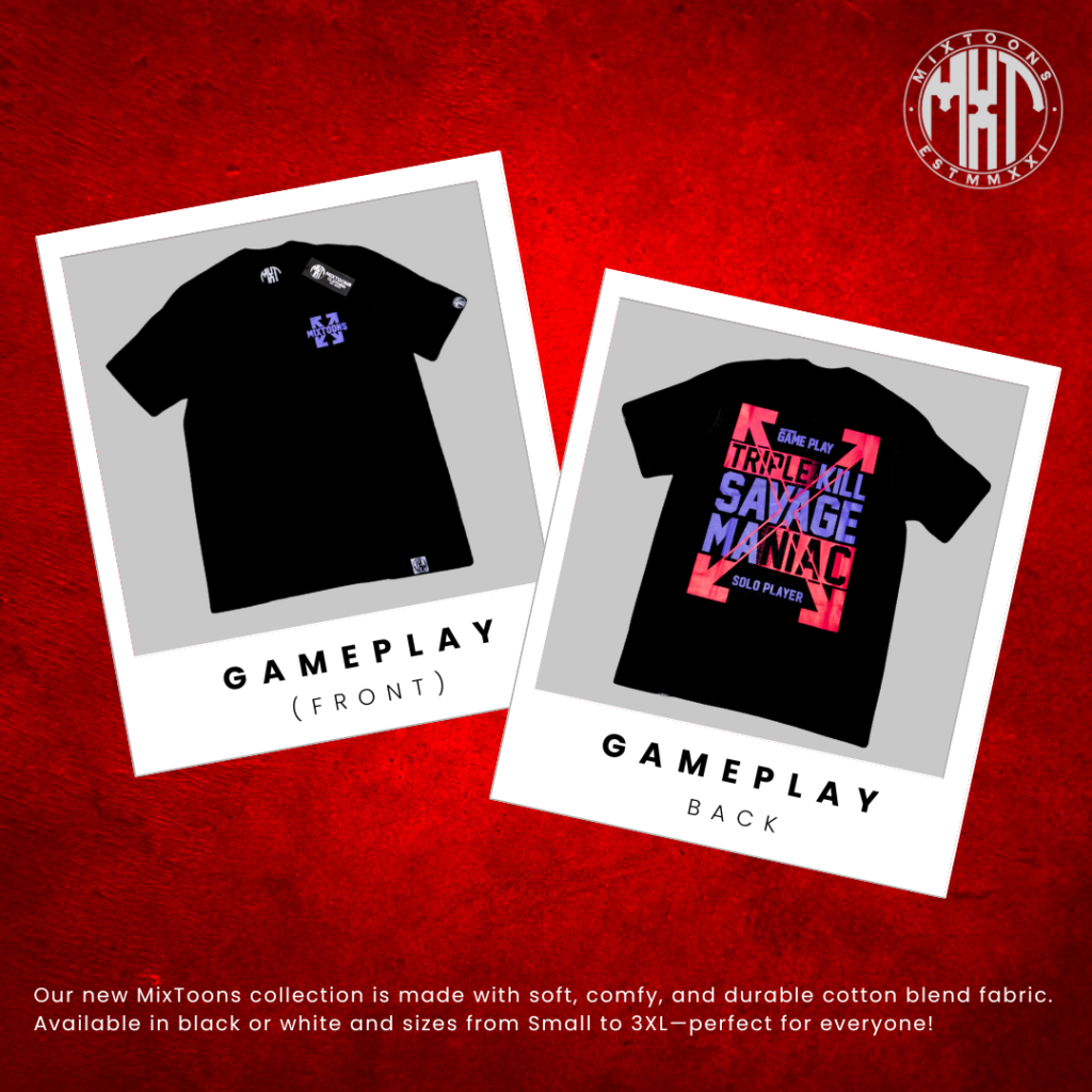 GAMEPLAY Black and White Shirt | MixToons Clothing