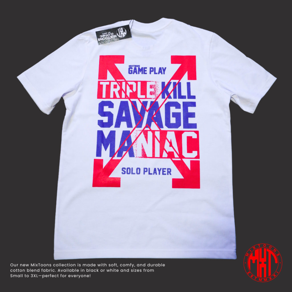 GAMEPLAY Black and White Shirt | MixToons Clothing