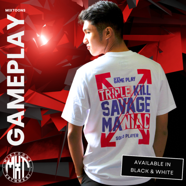gameplay back image shirt white