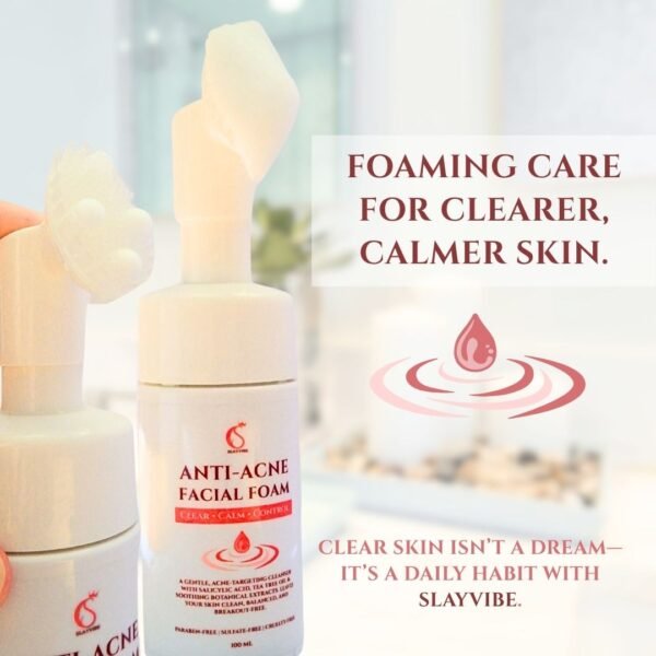 Slayvibe anti acne facial foam wash