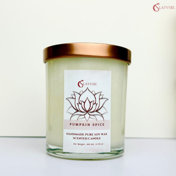 Pumpkin Spice Soy Candle – Aromatherapy for Relaxation | Slayvibe - Image 5