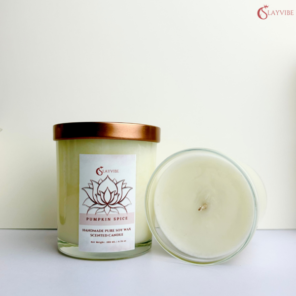 Pumpkin Spice Soy Candle – Aromatherapy for Relaxation | Slayvibe - Image 6