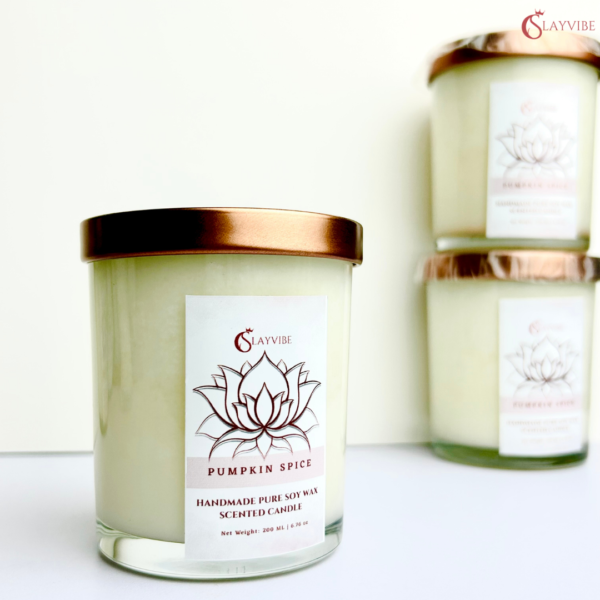 Pumpkin Spice Soy Candle – Aromatherapy for Relaxation | Slayvibe - Image 2