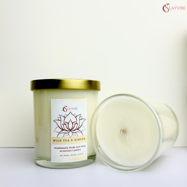 Wild Tea & Ginger Candle – Yoga, Spa & Home Fragrance | Slayvibe - Image 2