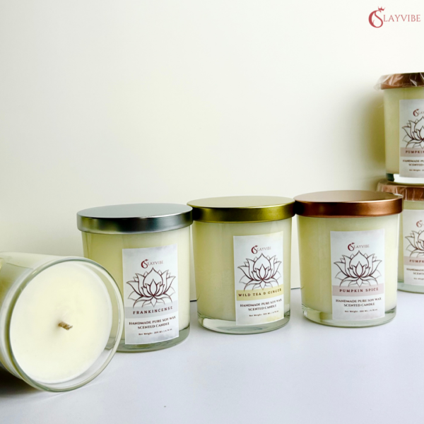 Pumpkin Spice Soy Candle – Aromatherapy for Relaxation | Slayvibe - Image 3