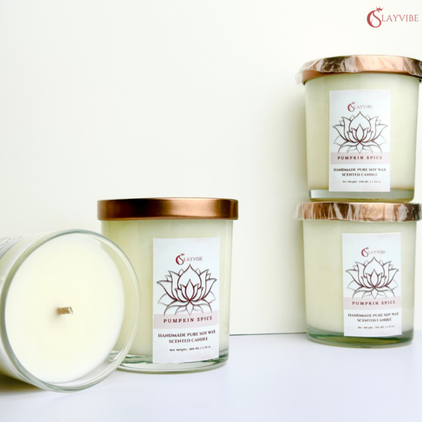 Pumpkin Spice Soy Candle – Aromatherapy for Relaxation | Slayvibe - Image 4