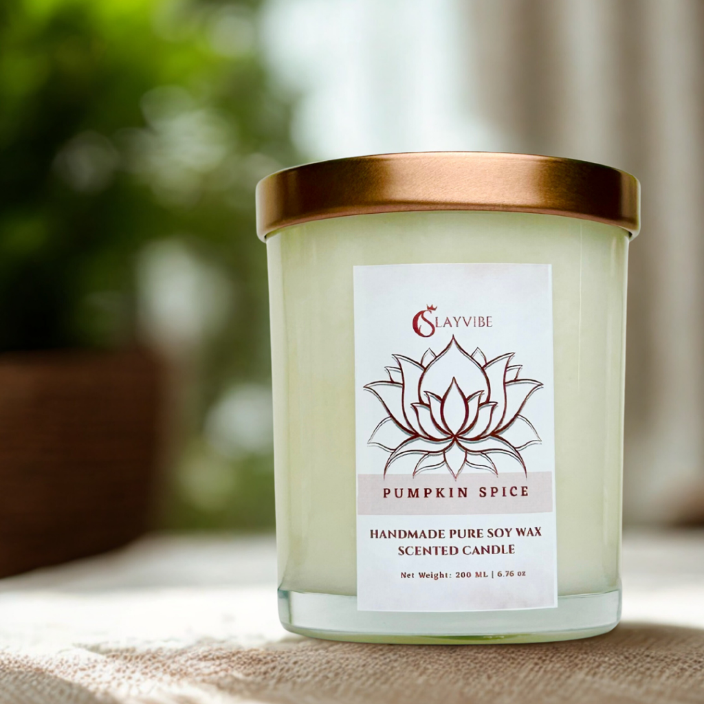 Pumpkin Spice Soy Candle – Aromatherapy for Relaxation | Slayvibe