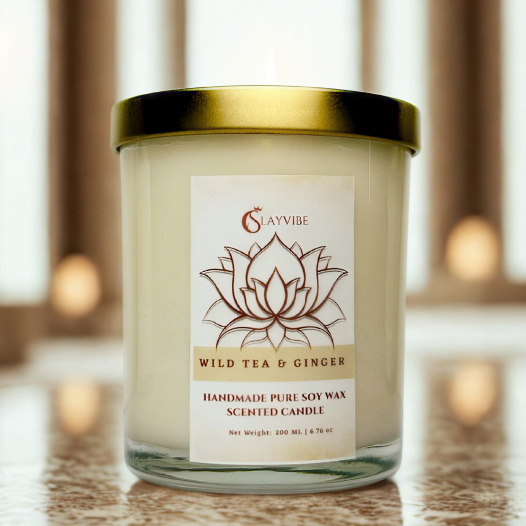 Wild Tea & Ginger Candle – Yoga, Spa & Home Fragrance | Slayvibe