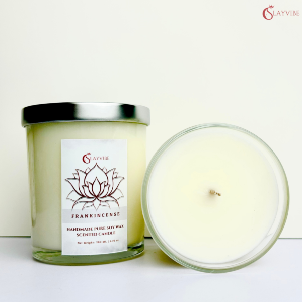 Frankincense Soy Wax Candle – Spiritual Healing & Relaxation | Slayvibe - Image 2