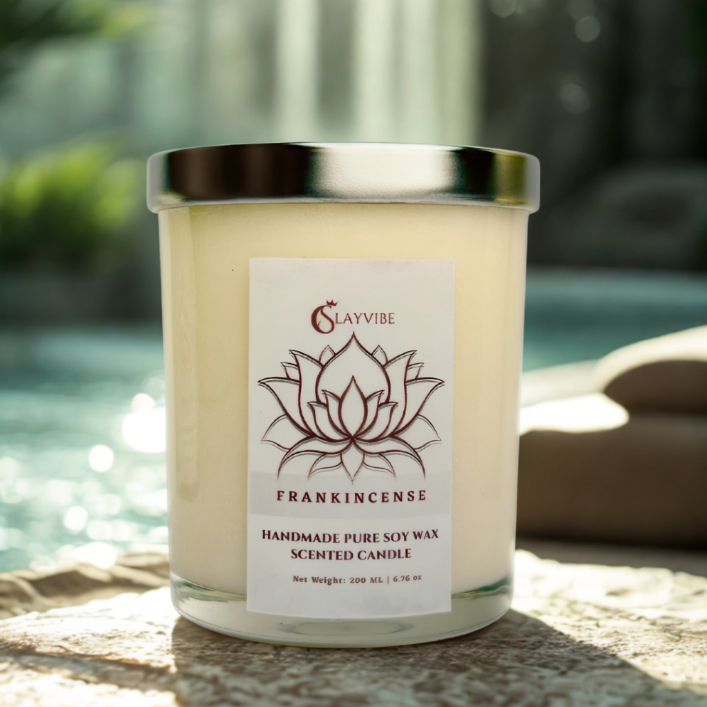 Frankincense Soy Wax Candle – Spiritual Healing & Relaxation | Slayvibe
