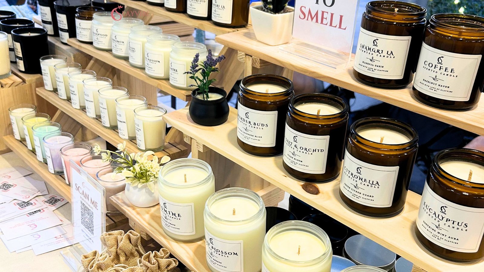 actual shot of slayvibe candles